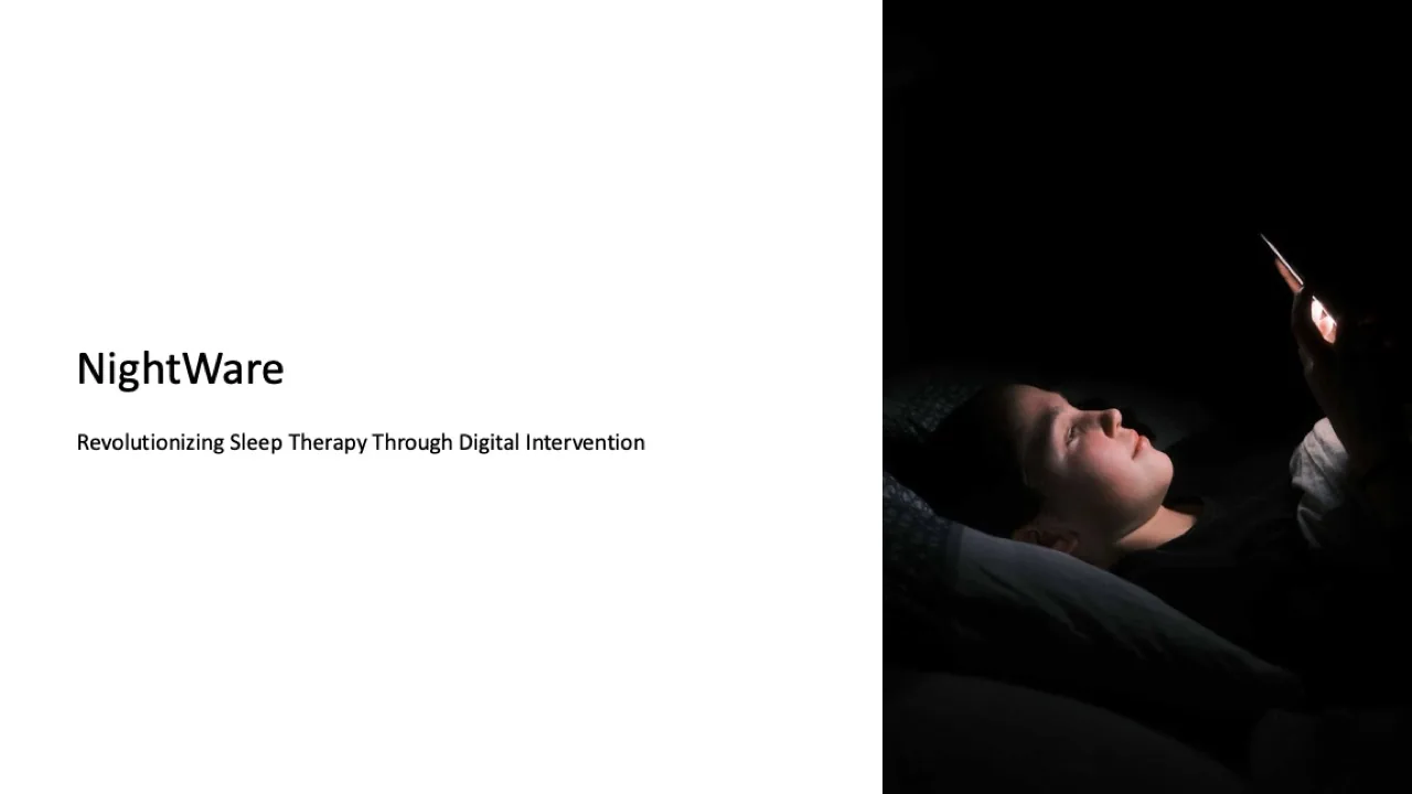 NightWare's original Series C draft: a plain title slide.