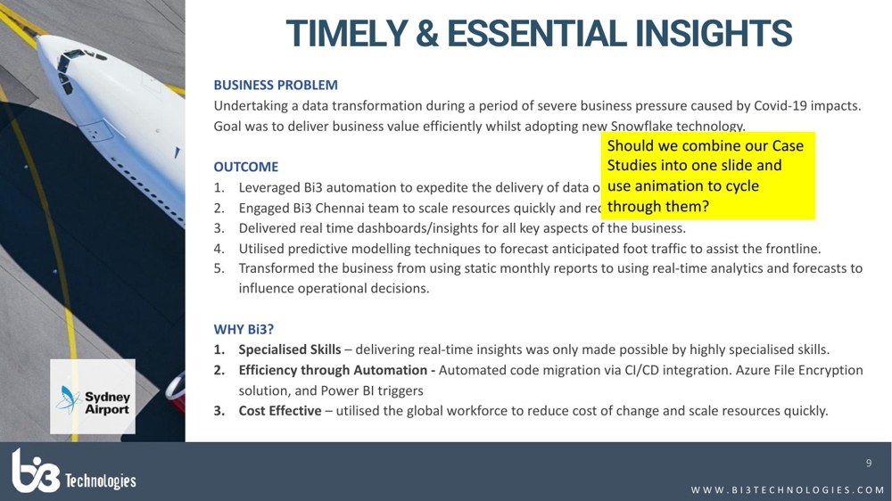 Original insights slide, heavy with text and small print