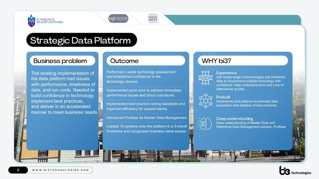 bi3 Technologies pitch deck slide