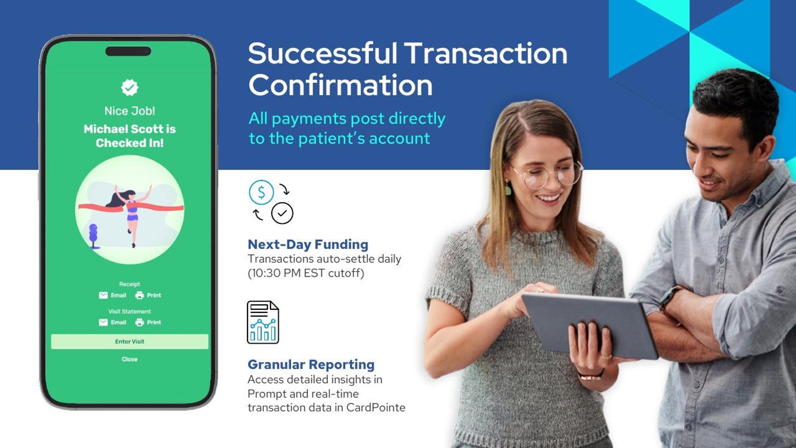 Redesigned transaction-confirmation slide, clear and polished