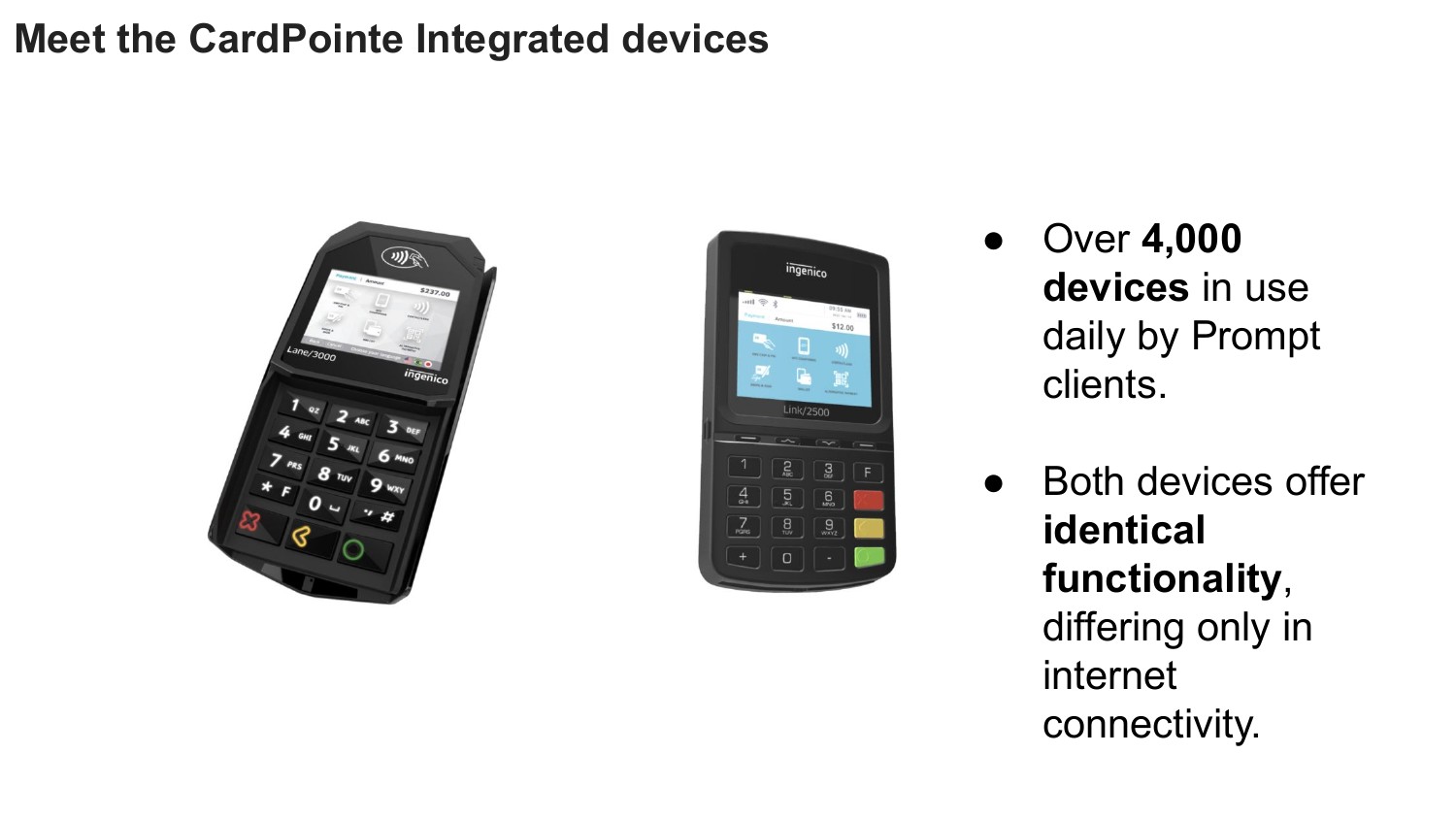 Original devices slide, product photos on a plain white layout
