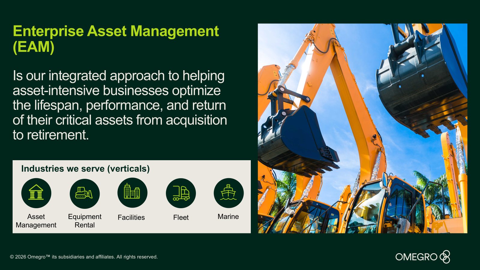 Omegro enterprise asset management slide, equipment rental