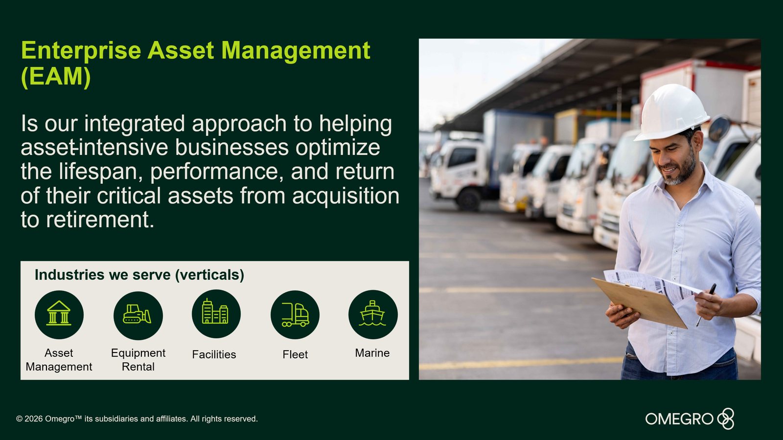 Omegro enterprise asset management slide, fleet