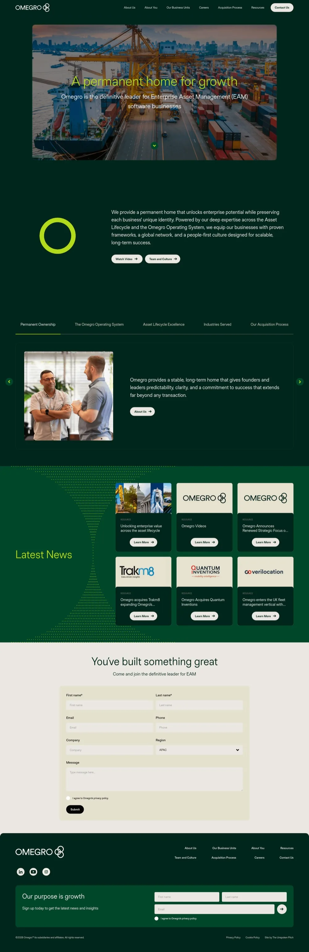 Omegro website