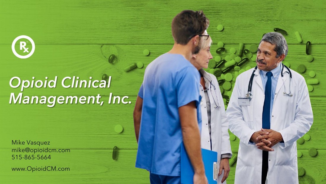 Opioid Clinical Management sales deck