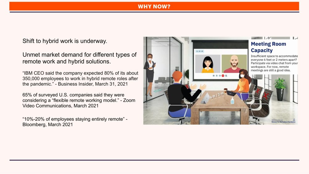 Original why-now slide, dense quotes and small print