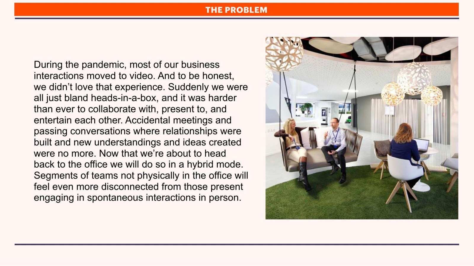 Original problem slide, a full paragraph of text