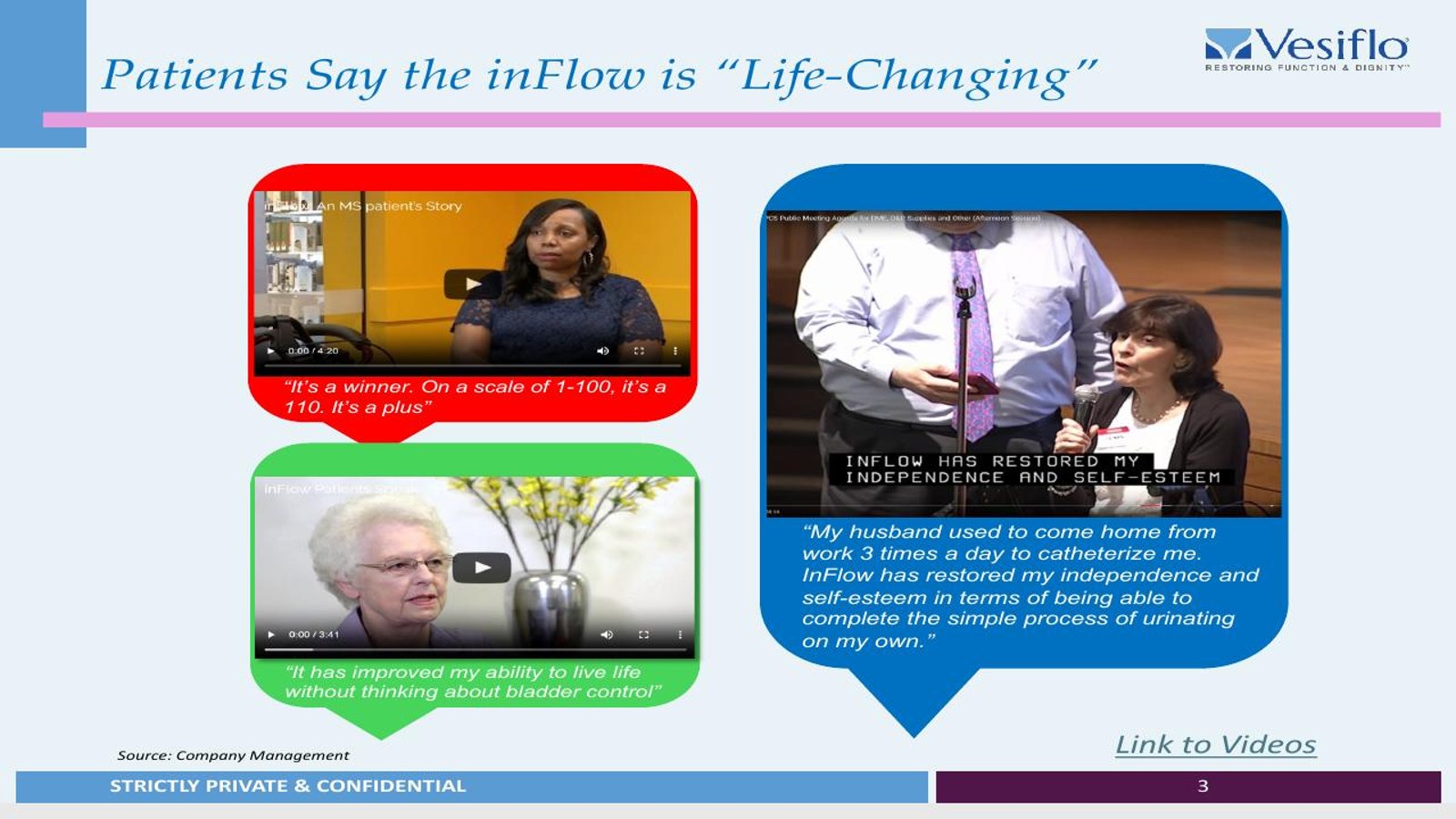 Original patient-voice slide, quotes in small text